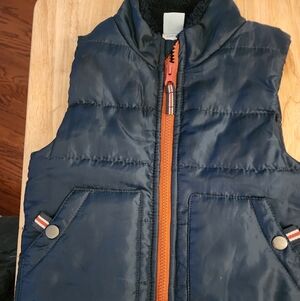Navy Blue Zip Up Vest